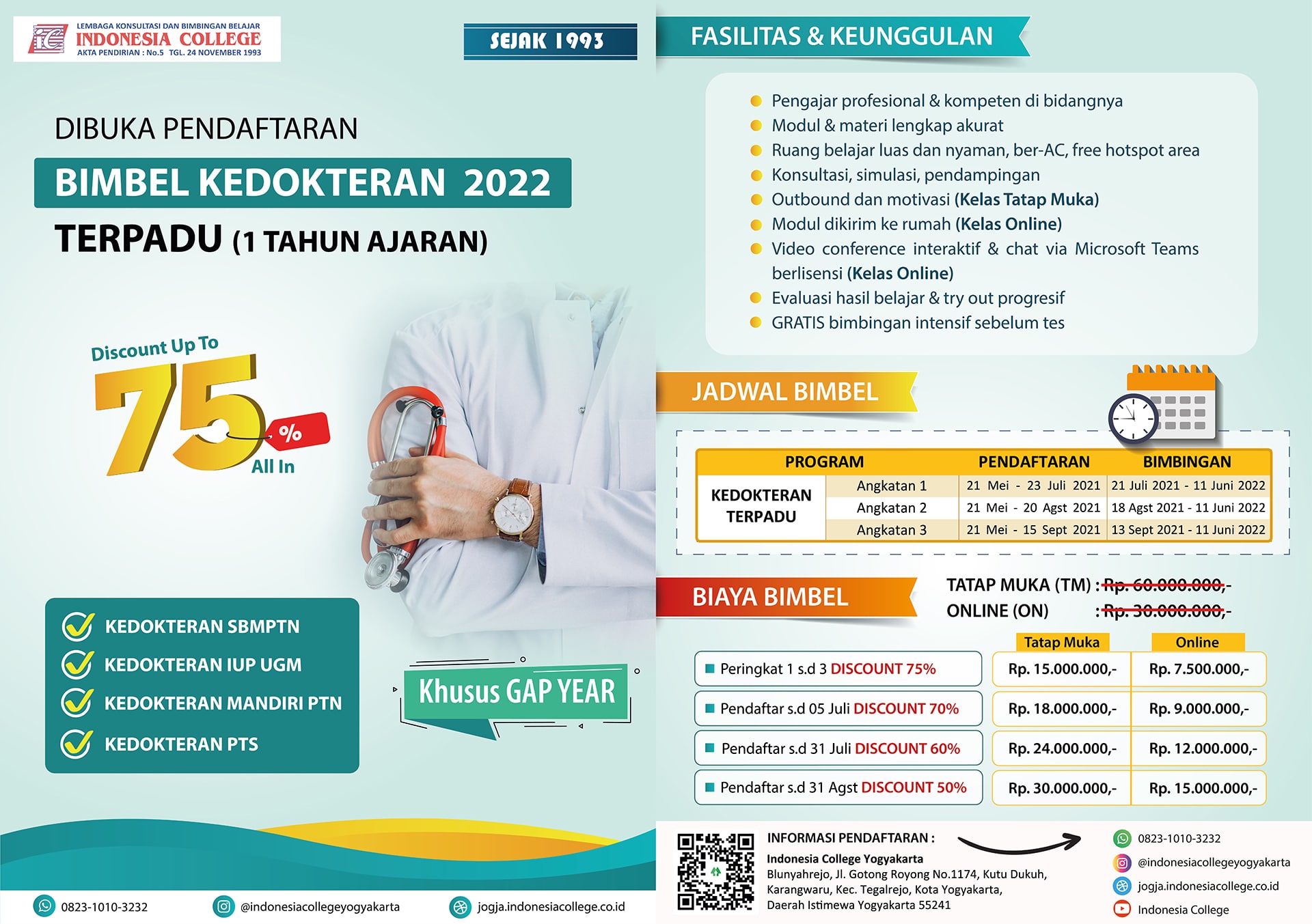 Bimbel kedokteran Gap Year