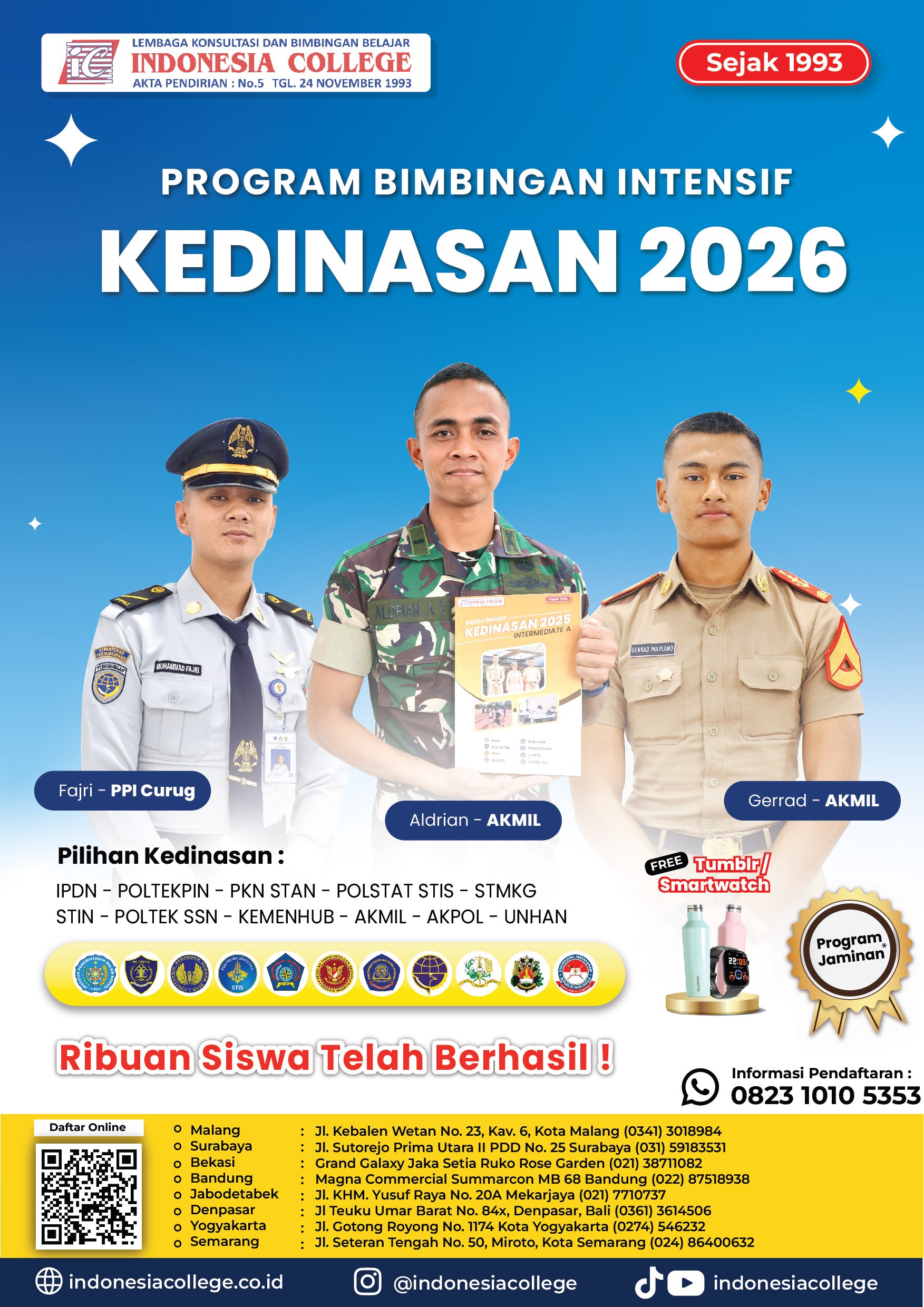 Brosur Bimbel Kedinasan 2026 - PRINSIPAL & SPRINT